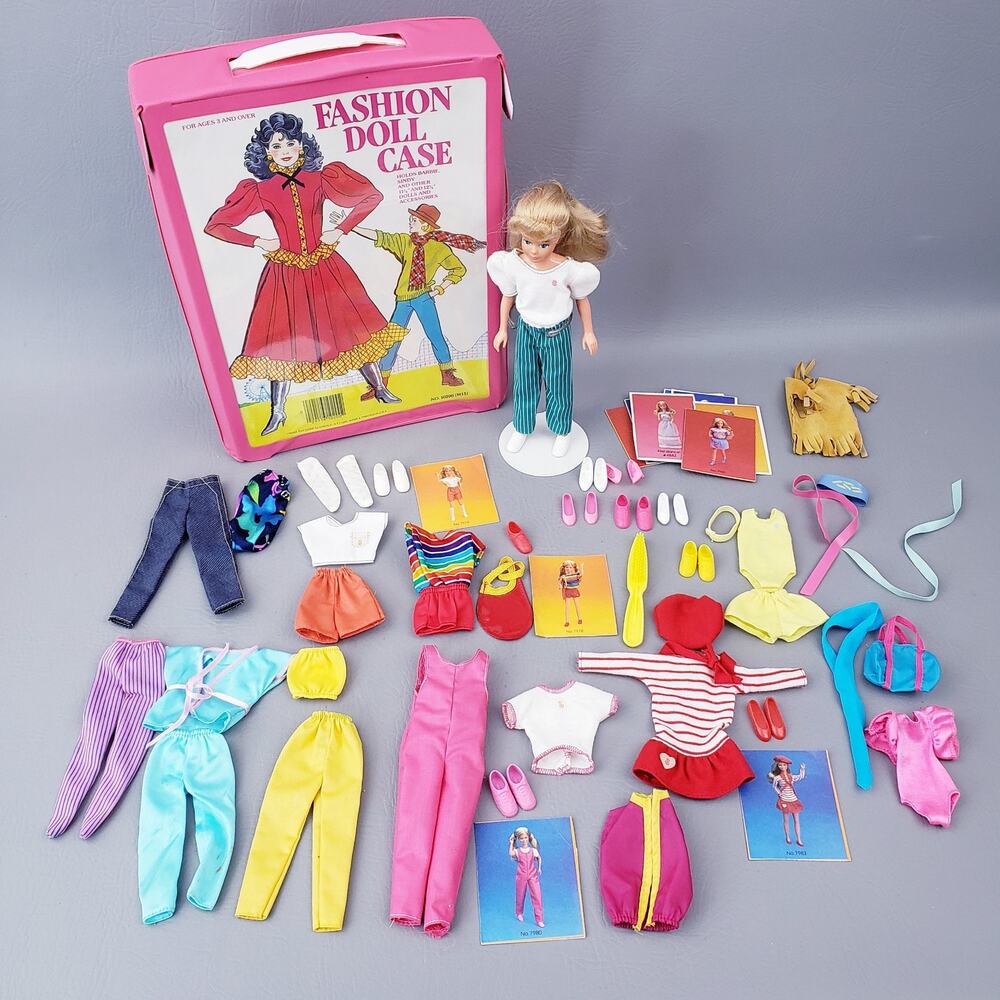 Vintage Skipper Lot with Tara Toy Corp Case 39 pcs outfits, Bathing Suit & More